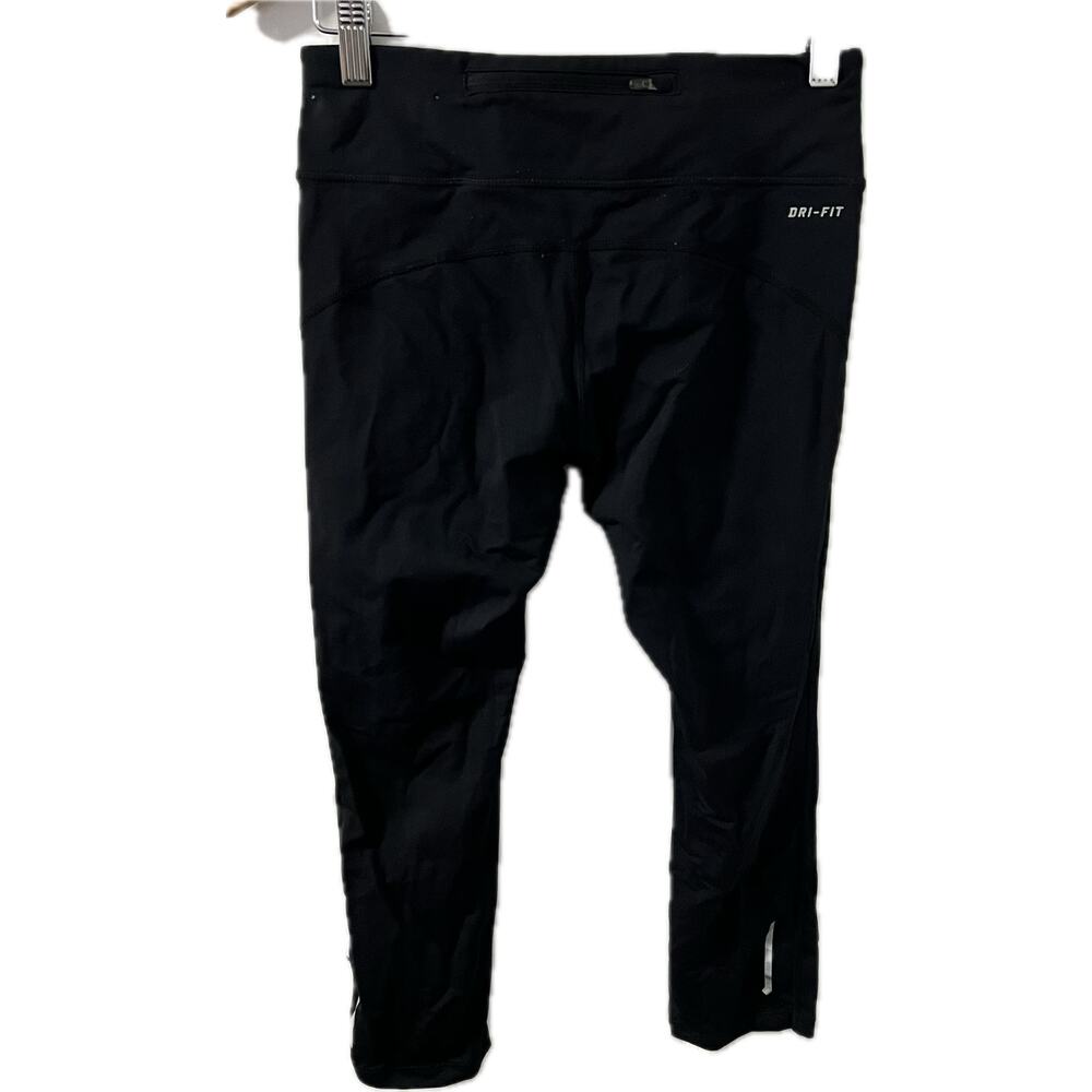 Women's Nike Dri-Fit Cropped Black Running Leggings Size S - Picture 2 of 7